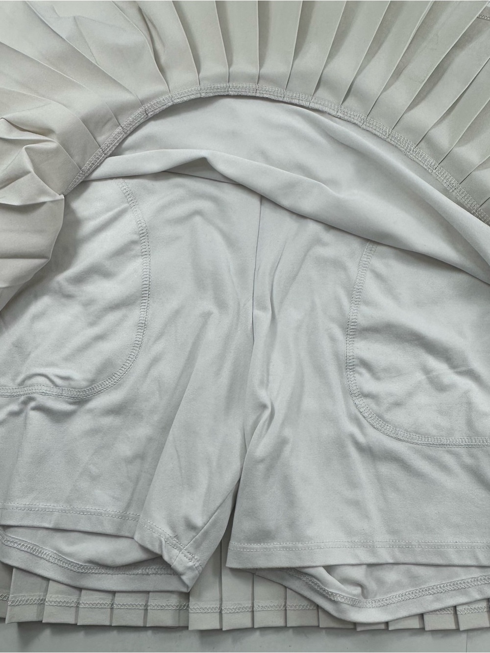 Soybu Cream Athletic Skort with Pleated Hem - Picture 6 of 6